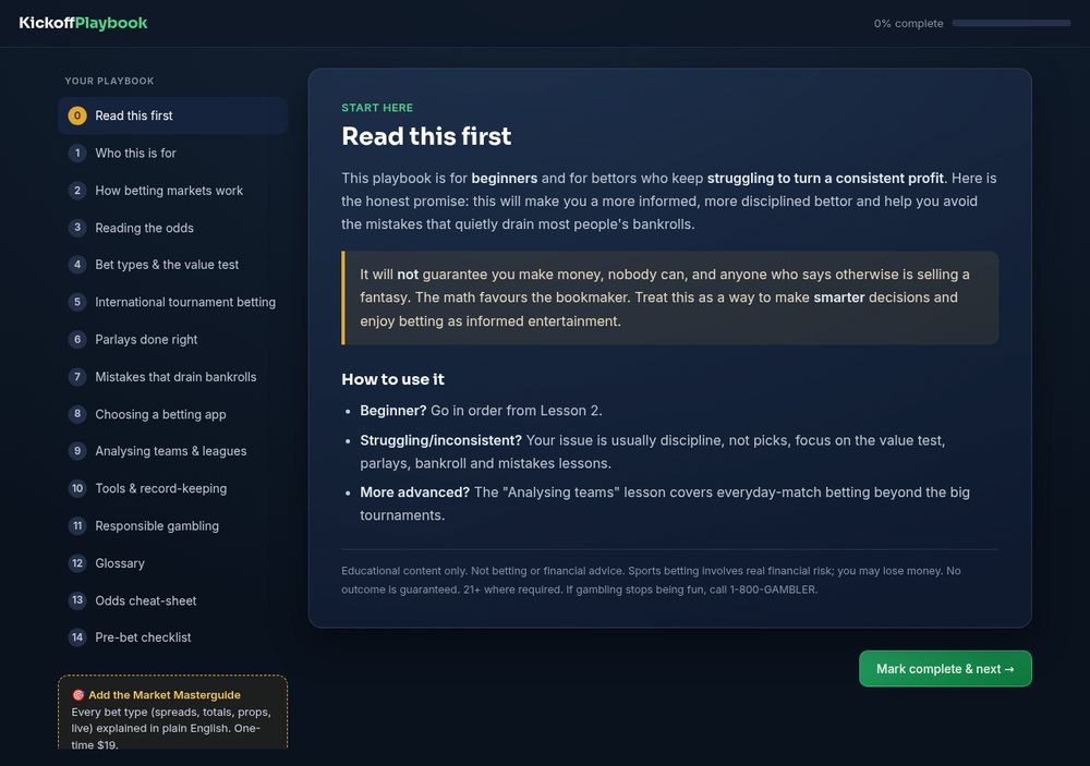Inside the KickoffPlaybook course
